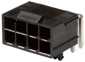 MOLEX 45586-0005 引脚针座, 直角, 线至板, 4.2 mm, 2 排, 8 触点, 通孔直角, Mini-Fit Jr. 45586
