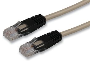 PRO SIGNAL PS11220 Ethernet Cable, UTP, Cat5e, Cat5e, 0.5 m, 19.7 ", RJ45 Plug to RJ45 Plug, Grey