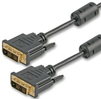 PRO SIGNAL PSG90417 音频/视频电缆组件, DVI-D(单连接)插头, DVI-D (单连接)插头, 6.6 ft, 2 m, 黑色, Pro Signal - DVI-D Leads