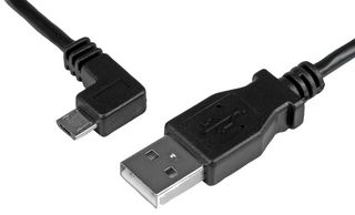 STARTECH USBAUB2MLA USB 线缆，Micro-USB 充电同步线缆（公/公），左角 Micro-USB，-24 AWG，2 m（6 ft）