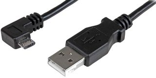 STARTECH USBAUB1MRA USB 数据线,Micro-USB 充电同步线 M/M,直角 Micro-USB,30/24 AWG,1 m(3 ft)