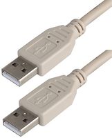 PRO SIGNAL PSG91428 USB Cable, Type A Plug to Type A Plug, 1 m, 3.28 ft, USB 2.0, Grey