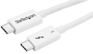 STARTECH TBLT34MM50CW USB 线缆,0.5 m Thunderbolt 3 线缆,40Gbps,白色,支持 Thunderbolt、USB-C 和 DisplayPort