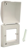 TUK KPJ2NT 面板, 面板, TUK Cat5e, Cat6, Cat6a与RJ45模制连接器, 2, ABS(丙烯腈 - 丁二烯 - 苯乙烯)主体, 白色