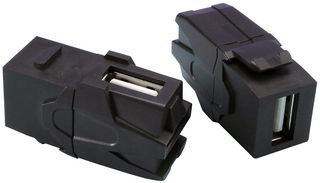 TUK KCUAA290BK In-Line Adapter, 90°, TUK USB Keystone Modules