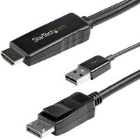 STARTECH HD2DPMM3M 音视频线缆组件，3 m (9.8 ft) HDMI 转 DisplayPort 线缆，4K 30Hz，USB 供电