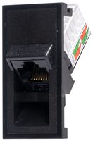 TUK SKMC45BKAX 模块连接器, 黑色, RJ45 插座, 1 x 1 (端口), 8P8C, Cat6, 面板安装