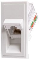 TUK SKMC45WHAX Modular Connector, White, RJ45 Jack, 1 x 1 (Port), 8P8C, Cat6, Panel Mount