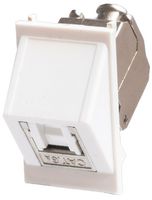 TUK SGKS645WHPT 模块连接器, 白色, RJ45 插座, 1 x 1 (端口), 8P8C, Cat6a, 卡扣式