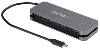 STARTECH HB30CM3A1CB 集线器,4 端口 USB-C 集线器,3 个 USB-A 接口/1 个 USB-C 接口(5Gbps USB 3.0),11.2 英寸线缆