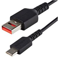 STARTECH USBSCHAC1M USB 数据线,3 ft/1 m安全充电线,USB-A 转 USB-C 数据阻断仅供电线