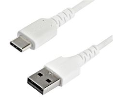 STARTECH RUSB2AC2MW USB Cable, 2 m / 6.6 ft USB 2.0 to USB C Cable, White, Aramid Fiber, EMI Protection