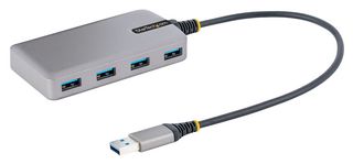 STARTECH 5G4AB-USB-A-HUB 集线器，4端口USB集线器，5Gbps，总线供电，可选辅助电源，笔记本USB-A集线器