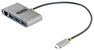 STARTECH HB30C3A1GEA2 集线器,3端口USB-C集线器带以太网,3个USB-A 3.0 5Gbps,千兆以太网,总线供电