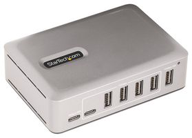 STARTECH 10G5A2CS-USB-C-HUB 集线器，7端口USB-C集线器，USB-A/C端口，自供电并支持BC1.2充电，USB 3.1 10Gbps