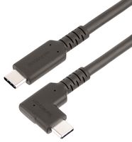 STARTECH RUSB31CC50CMBR USB Cable, 1.6ft Rugged Right Angle USB-C Cable, USB 10 Gbps, USB C Data Transfer Cable