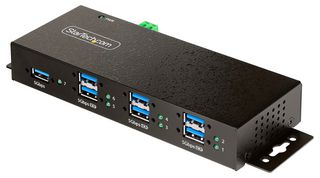 STARTECH 5G7AINDRM-USB-A-HUB 集线器,7端口可管理USB集线器,金属工业外壳,支持壁挂,USB 3.2(5Gbps)