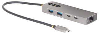 STARTECH 10G2A1C25EPD-USB-HUB 集线器,带 2.5 Gbps 以太网和 100W PD 端口,USB 3.2 10 Gbps,2x USB-A/1x USB-C,3 端口,总线供电