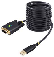 STARTECH 1P10FFC-USB-SERIAL USB to Serial Adapter Cable, COM Retention, USB-A to DB9 RS232, FTDI IC, Windows/macOS/Linux, 3m