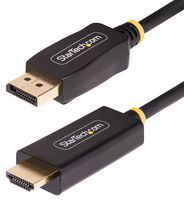 STARTECH 6F-DP-HDMI-4K60-HDR Audio / Video Cable Assembly, DisplayPort Plug, HDMI Plug, 6.6 ft, 2 m, Black