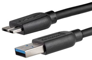 STARTECH USB3AUB2MS USB Cable, 2m (6ft) Slim SuperSpeed USB 3.0 A to Micro B Cable, 5Gbps, M/M