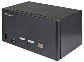 STARTECH SV231TDPU34K KVM切换器，2端口三屏显示器DisplayPort KVM切换器