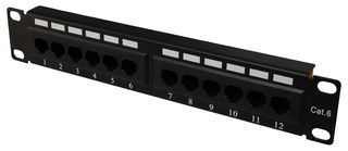 TUK SF12KD 配线架, 10英寸 UTP 承包商级, RJ45, 12 端口, Cat6, miniMEDIA Series