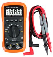 DURATOOL D03124 Digital Multimeter, Auto, 600 V AC/DC, 10A AC/DC, 2000 Count, 3.5 Digit