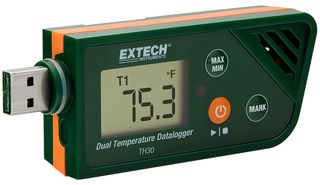 EXTECH INSTRUMENTS TH30 数据记录仪, USB温度, 1通道, 温度, USB, LCD