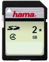 HAMA 055377 Flash Memory Card, SDHC Card, 2 GB, Class 4