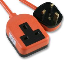 PRO ELEC 0138-10M EXTENSION LEAD, 1WAY, ORANGE, 10M