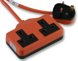 PRO ELEC 0139-10M 延长线, 2 出口, 英式, 13 A, 250 V, 英式G型, 10 m