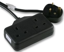 PRO ELEC 0139B-5M EXTENSION LEAD, 2WAY, BLACK, 5M