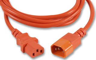 PRO ELEC PE01120 IEC Extension Lead, 1m Orange