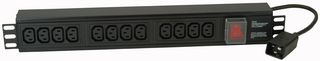 POWERDATA TECHNOLOGIES H15UIEC/12/C20 12路IEC C13 PDU配C20插头 - 水平机架安装