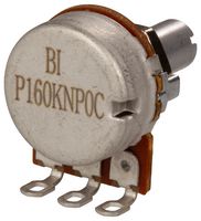 TT ELECTRONICS / BI TECHNOLOGIES P160KNP-0EC15A250K 旋转电位器, 导电塑料, 250 kohm, 1 转, 对数（音频）, 100 mW, ± 20%, P160 Series