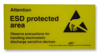 DESCO EUROPE / VERMASON 229125 安全标示, 警告标志, Attention Observe Precautions Electrostatic Sensitive Devices, PVC (聚氯乙烯), 50 mm