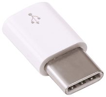 RASPBERRY-PI 789RP-19040802 USB Adaptor, Micro USB Type C Plug To USB Type C Socket, Black, Raspberry Pi 4 Model B Boards
