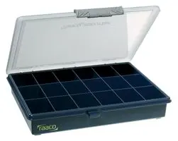 RAACO 136167 服务外壳,各类,18 个隔间,蓝色,43mm x 240mm x 195mm