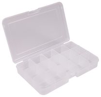 MULTICOMP PRO 101CTN 存储盒, 15 格, 透明, 31MM X 166MM X 112MM