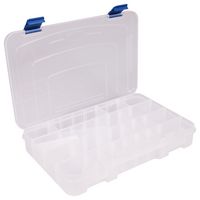MULTICOMP PRO 195.113 存储盒, 4 格, 透明, 45MM X 276MM X 188MM