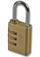 KASP SECURITY K11030D Padlock, Combination, Brass, 30mm