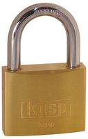 KASP SECURITY K12050 挂锁,黄铜,双螺栓锁定机制,8mm 直径,垂直 30mm,水平 28mm