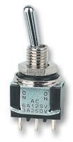 KNITTER-SWITCH MTE 106 E 拨动开关, 开-关-开, SPDT, 不发光, MTE Series, 面板安装, 6 A