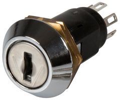 LORLIN SRL-5-M-S-2 键锁开关, DPDT, SRL Series, 2路, 焊接, 1 A