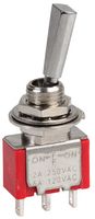 MULTICOMP PRO 1MS3T6B11M1QE 拨动开关, 开-关-开, SPDT, 不发光, 1M, 面板安装, 5 A