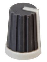 MULTICOMP CR-MS-5 Knob, Splined Shaft, 6 mm, Rubber with Plastic Insert, Round with Indicator Line, 12 mm