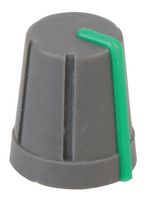 MULTICOMP CR-R4-4 Knob, D Shaft, 6 mm, Rubber with Plastic Insert, Round with Indicator Line, 13.2 mm