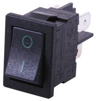 ARCOLECTRIC / BULGIN LIMITED H8550XBAAC Rocker Switch, Off-On, DPST, Non Illuminated, Panel Mount, Black, 8500 Series
