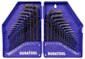 DURATOOL D00207 六角扳手套件, 0.7 mm-10 mm, 30件